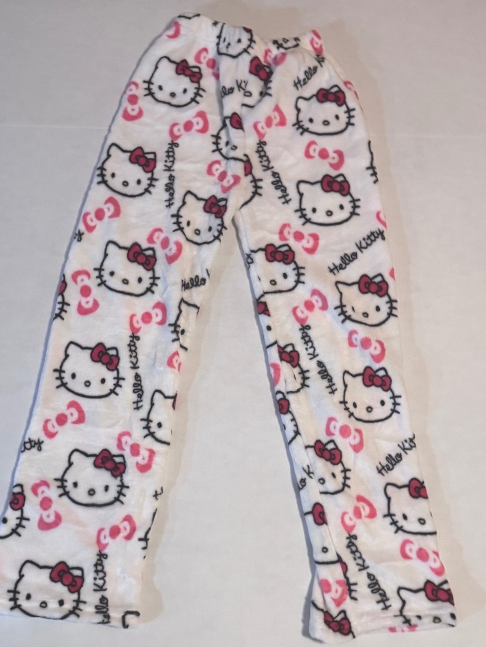 Women's XS Chase New Design Hello Kitty Fleece Pants White Lounge Pants